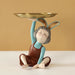 Rabbit Girl Statue With Tray For Keys Storage Box Nut Candy