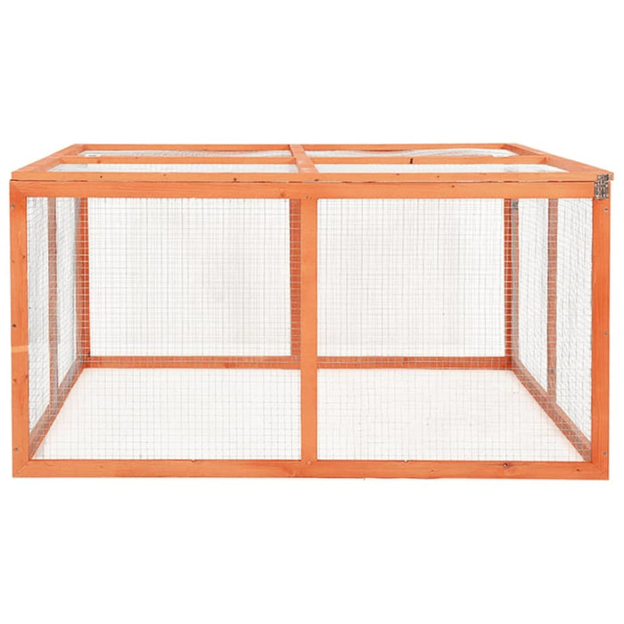 Rabbit Hutch 124x120x60 Cm Solid Firwood Oibnil