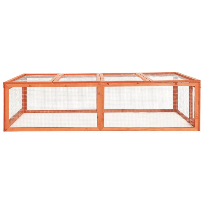 Rabbit Hutch 183x90x46.5 Cm Solid Firwood Oibnii