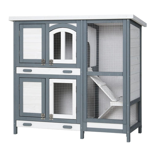 Rabbit Hutch Large Chicken Coop Wooden House Run Cage Pet