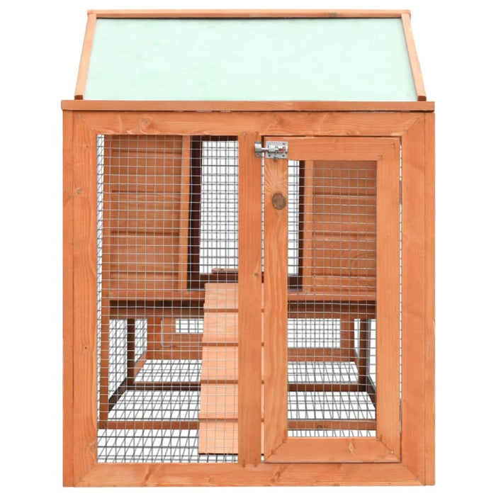 Rabbit Hutch Solid Pine & Fir Wood Oiblax