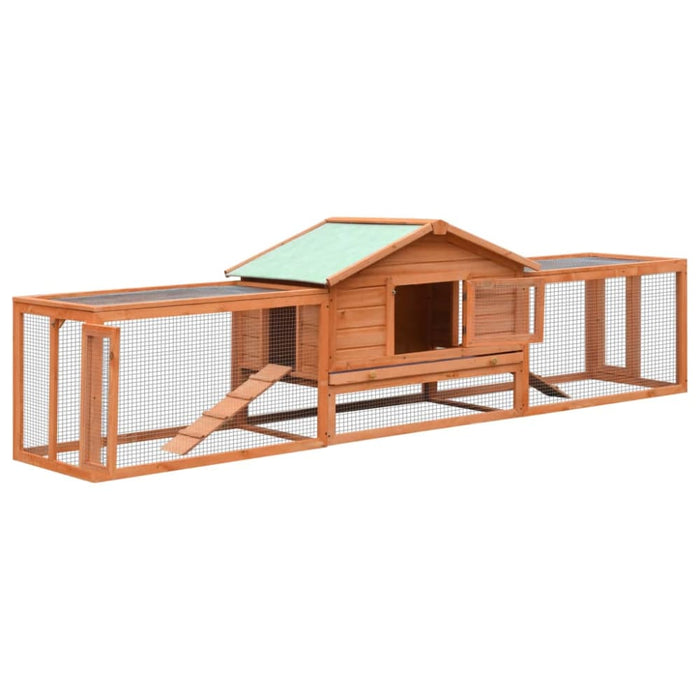 Rabbit Hutch Solid Pine & Fir Wood Oiblax