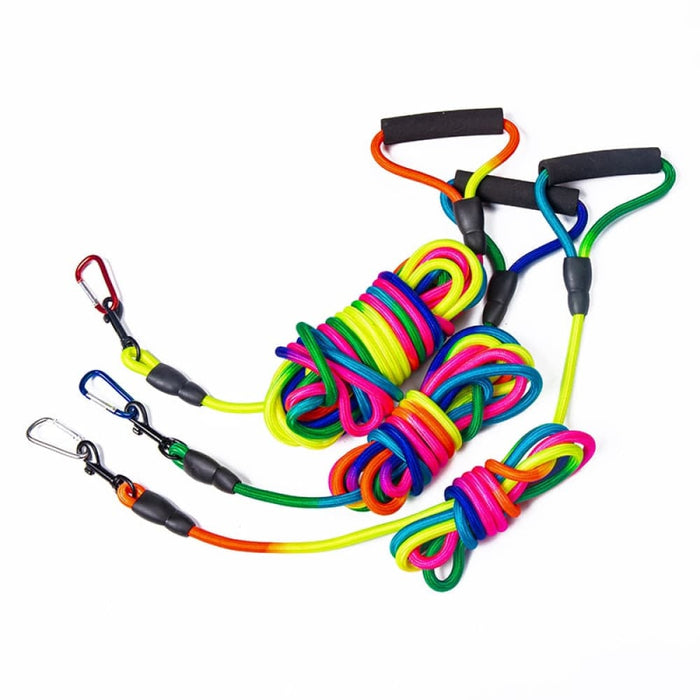 Rainbow Colour Dog Leash With Comfortable Handle