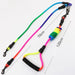 Rainbow Design 3 In 1 Nylon Leash With Durable Black Hook