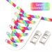 Rainbow Elastic With Cross Buckle No Tie 8mm Wide Shoelaces