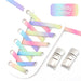 Rainbow Elastic With Cross Buckle No Tie 8mm Wide Shoelaces