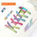 Rainbow Magnetic Lock Elastic No Tie Sneakers Shoe Laces