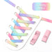 Rainbow Magnetic Lock Elastic 8mm Wide Shoe Laces For Kids