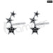 Rainbow Multiple Crystal Star Stud Earrings 925 Sterling