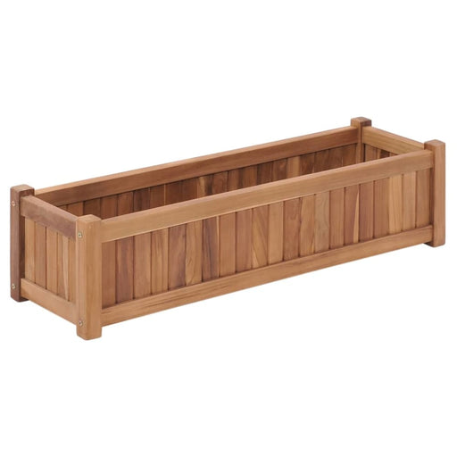 Raised Bed 100x30x25 Cm Solid Teak Wood Ankln