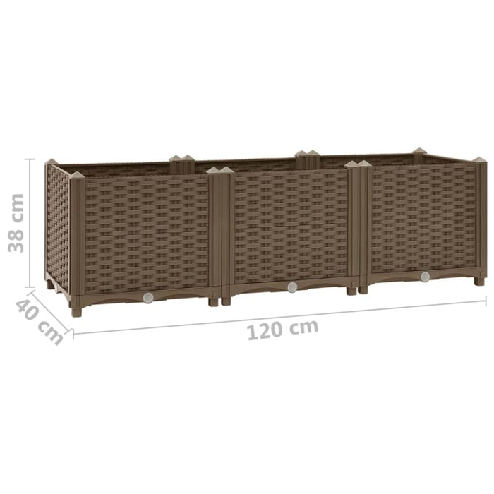 Raised Bed 120x40x38 Cm Polypropylene Tolpoi