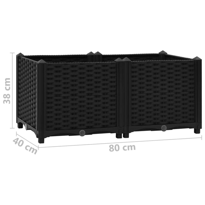 Raised Bed 80x40x38 Cm Polypropylene Tolpto