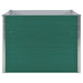 Raised Garden Bed 100x100x77 Cm Galvanised Steel Green Aibxo