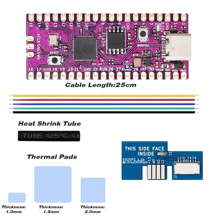 Raspberry Pico Boot Board Rp2040 Dual-core 264kb Sram