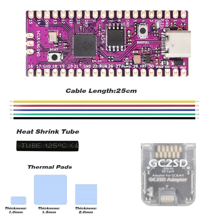 Raspberry Pico Boot Board Rp2040 Dual-core 264kb Sram