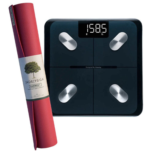 Raspberry Yoga Mat And Body Fat Scale Bundle