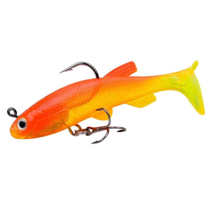 Realistic 7.5cm/13.5g t Tail Soft Lure For Sea Bass Fishing