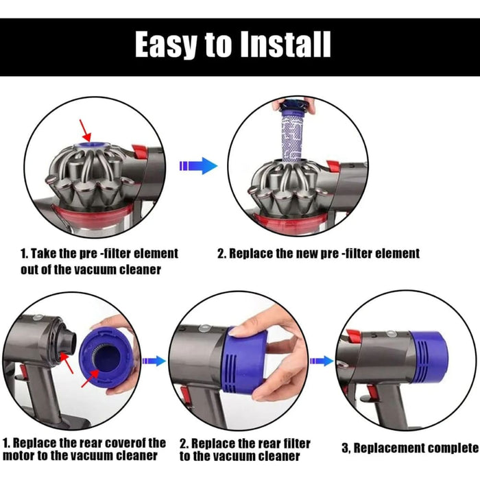 Rear Cover And Filter Set For Dyson V7/v8 Vacuums