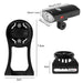 Usb Rechargeable Bike Light With Gopro Mount Holder