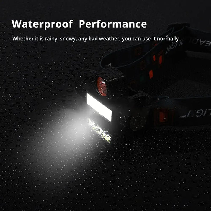 Rechargeable Fishing Headlamp Xpe Cob Work Light 2 Modes