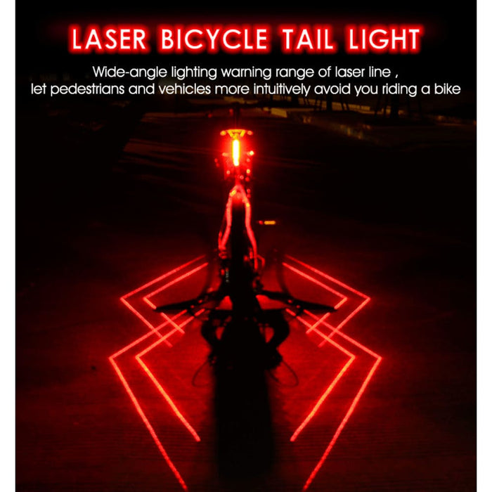 Usb Rechargeable Laser Bicycle Taillight