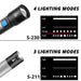 Rechargeable Led Flashlight 1200mah Battery Waterproof