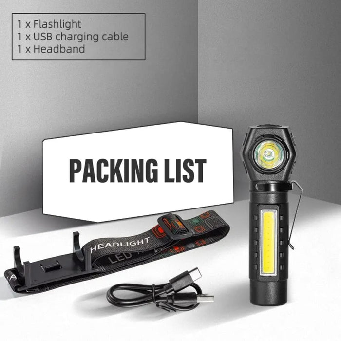 Rechargeable Led Headlamp With Xpe Cob Beads And Magnet