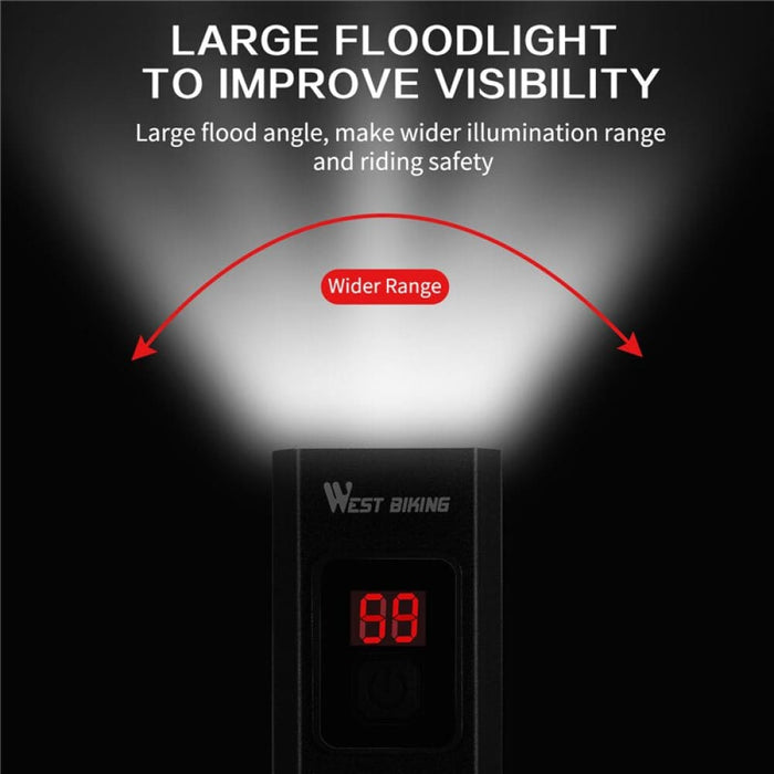 Usb Rechargeable Waterproof Led Light With Battery Display