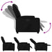 Recliner Chair Black Faux Leather Txbpkil