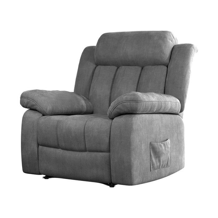 Recliner Chair Electric Massage Velvet Lounge Sofa Heated