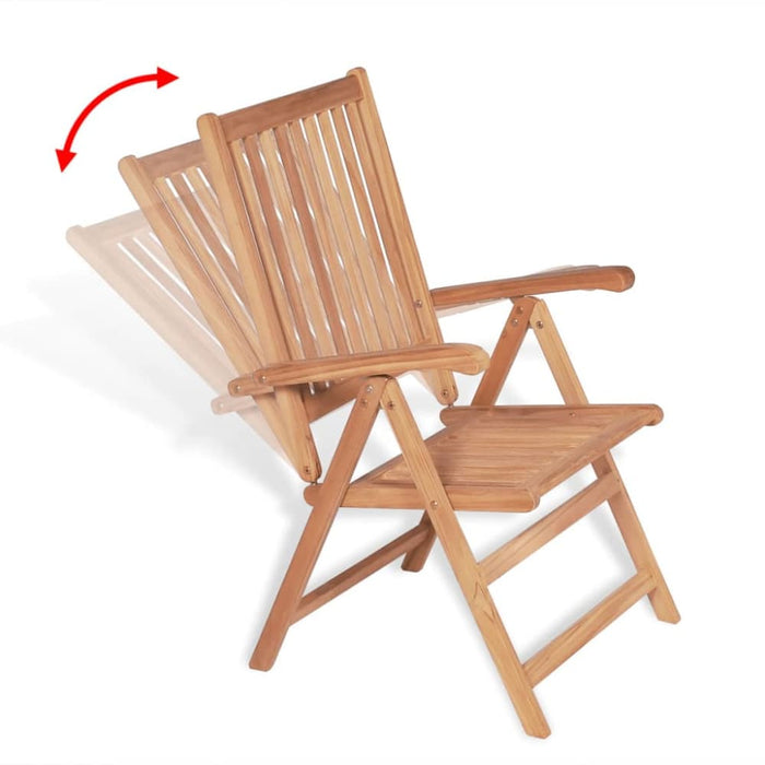 Reclining Garden Chairs 2 Pcs Solid Teak Wood Atbxk