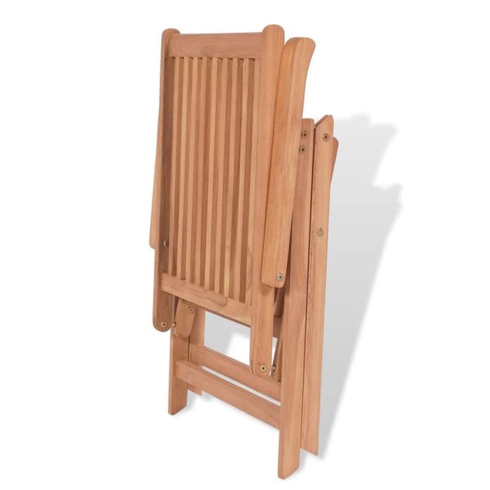 Reclining Garden Chairs 2 Pcs Solid Teak Wood Atbxk