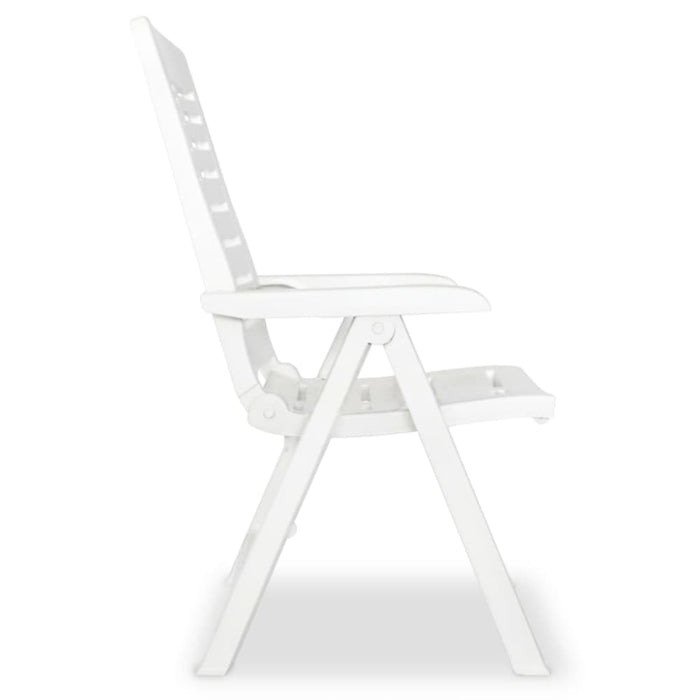 Reclining Garden Chairs 4 Pcs Plastic White Xipbli