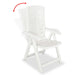 Reclining Garden Chairs 4 Pcs Plastic White Xipbli