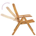 Reclining Garden Chairs 4 Pcs Solid Wood Teak Topakxt