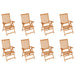 Reclining Garden Chairs 8 Pcs Solid Teak Wood Tbixpab