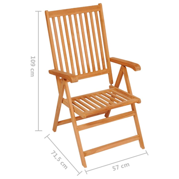 Reclining Garden Chairs 8 Pcs Solid Teak Wood Tbixpab