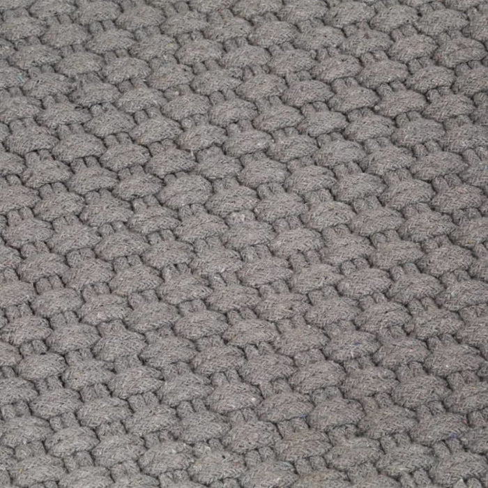 Rug Rectangular Grey 180x250 Cm Cotton Tapoxt