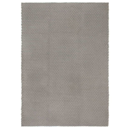 Rug Rectangular Grey 180x250 Cm Cotton Tapoxt