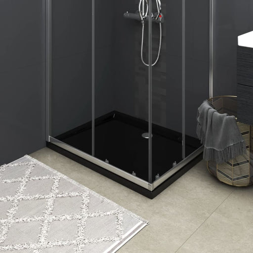 Rectangular Abs Shower Base Tray Black 70x90 Cm Oankoo