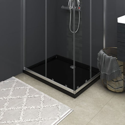 Rectangular Abs Shower Base Tray Black 80x100 Cm Oankox