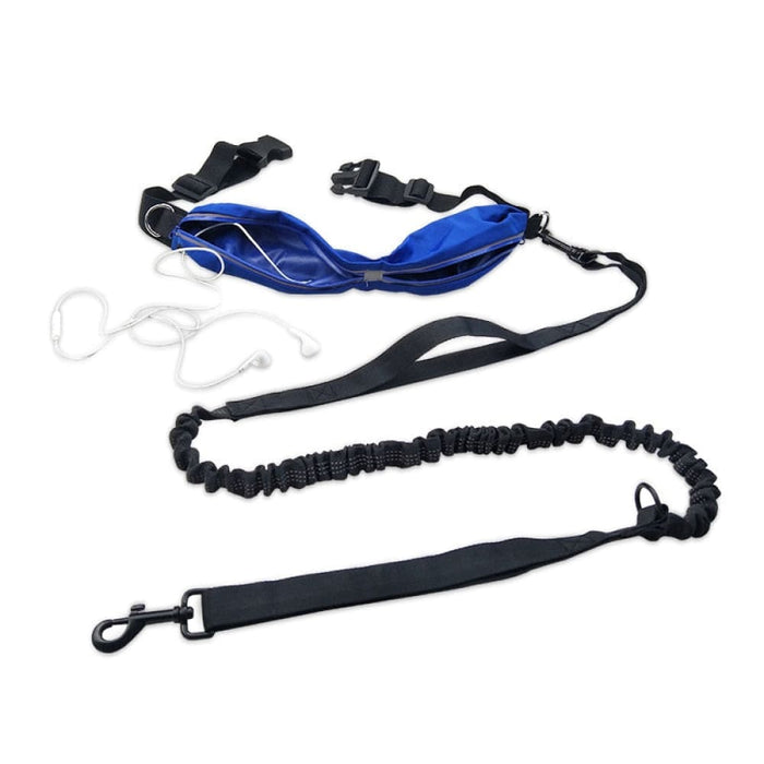 Reflective Dog Running Leash With Waterproof Waist Bag