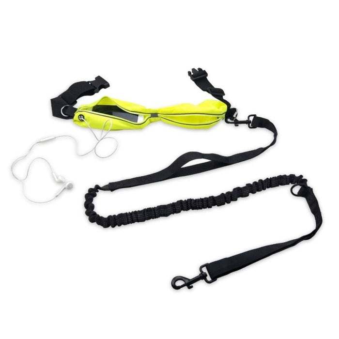 Reflective Dog Running Leash With Waterproof Waist Bag