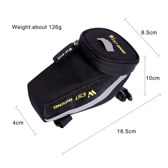 Reflective Stripes Design Waterproof Seatpost Pannie Bag