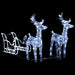 Reindeers & Sleigh Christmas Decoration 160 Leds 130 Cm