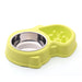 Removable Antislip Slow Water Food Feeder Dog Bowl