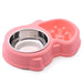 Removable Antislip Slow Water Food Feeder Dog Bowl