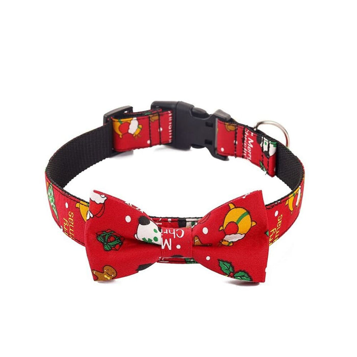 Removable Durable Adjustable Buckle Bow Tie Pet Collar