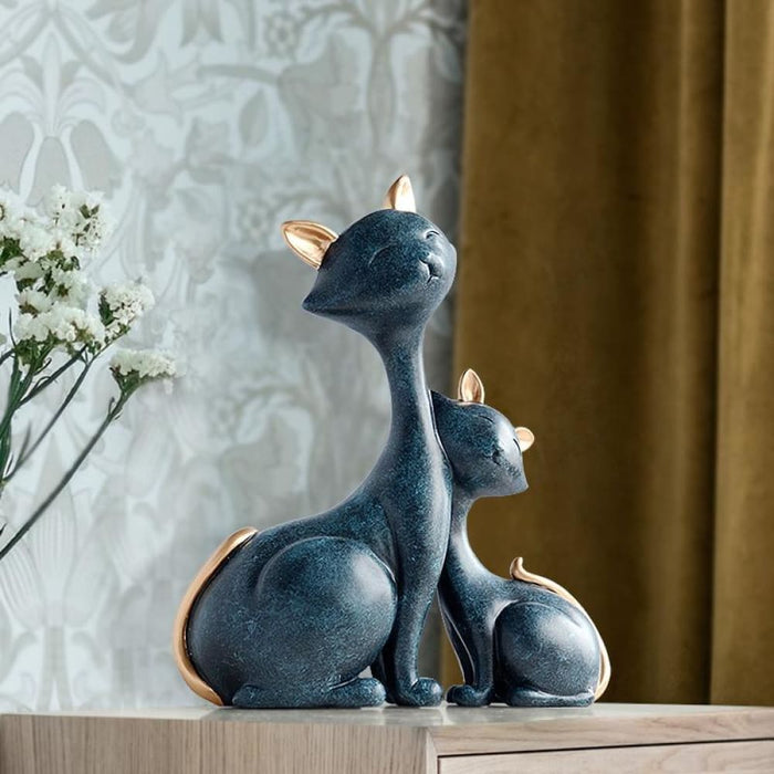 Resin Cat Figurines Miniatures Decorative Desktop Statue