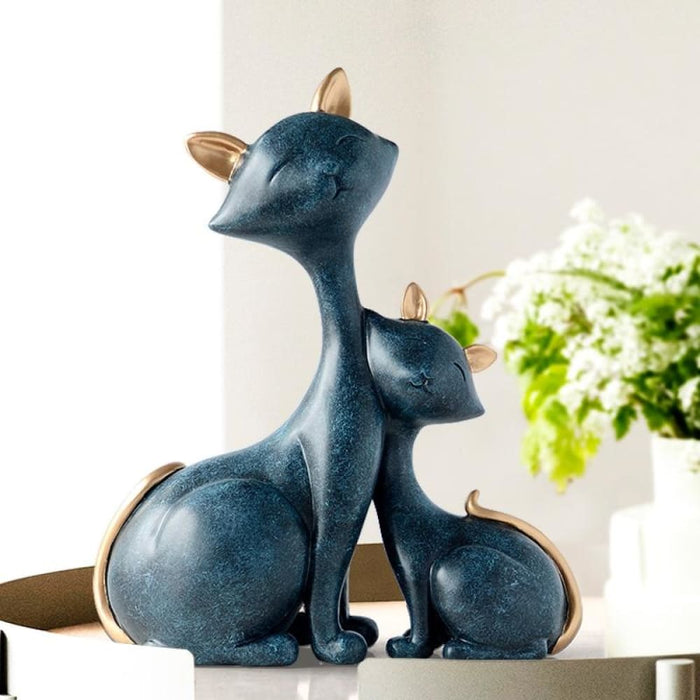 Resin Cat Figurines Miniatures Decorative Desktop Statue